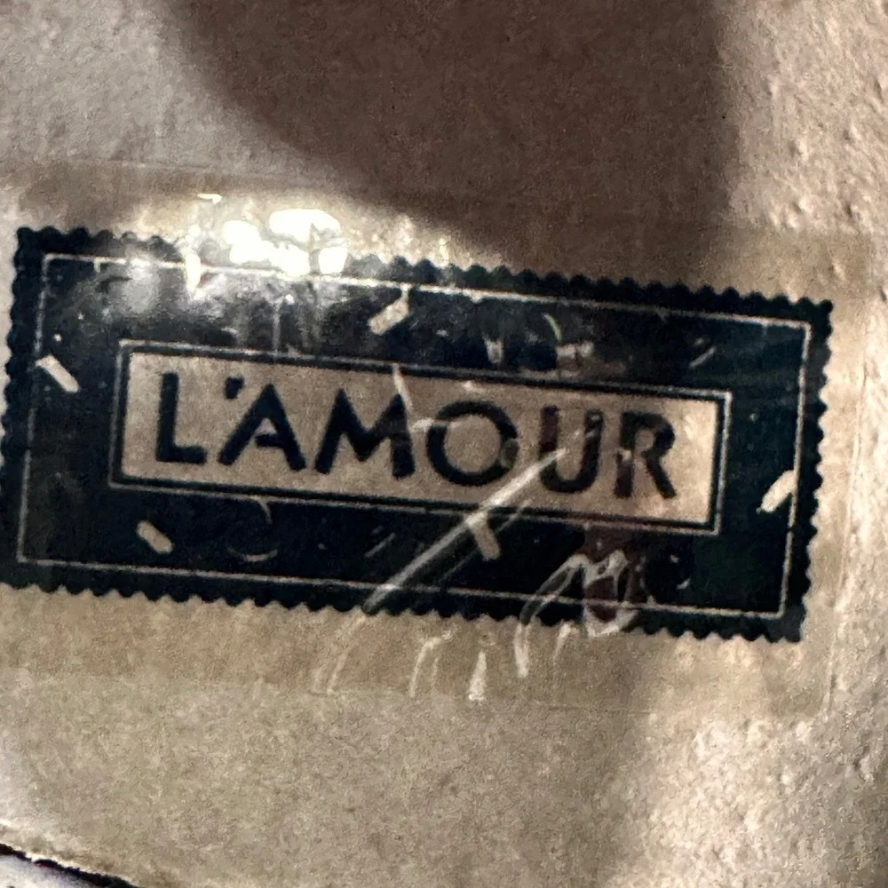L'Amour‎ Leather Two-Tone Loafers Kids Size 1 Brown Hook and Loop Preppy Classic